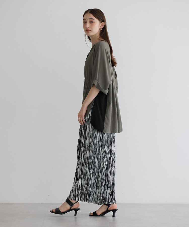 Editt by YECCA VECCA「ギャザーデザイン配色シャツ」|シャツ・ブラウス|