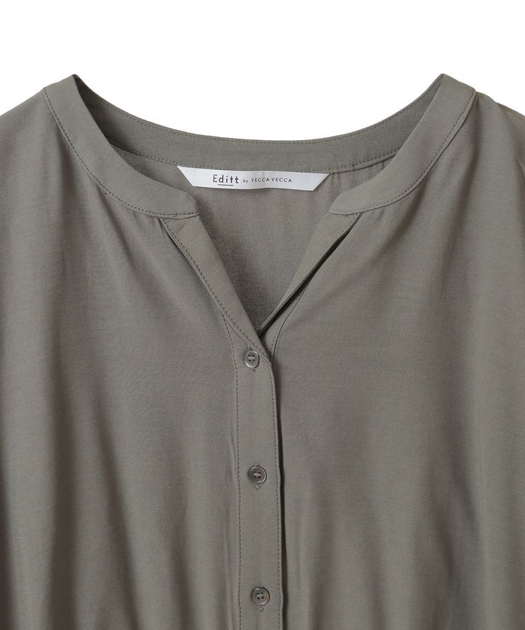 Editt by YECCA VECCA「ギャザーデザイン配色シャツ」|シャツ・ブラウス|