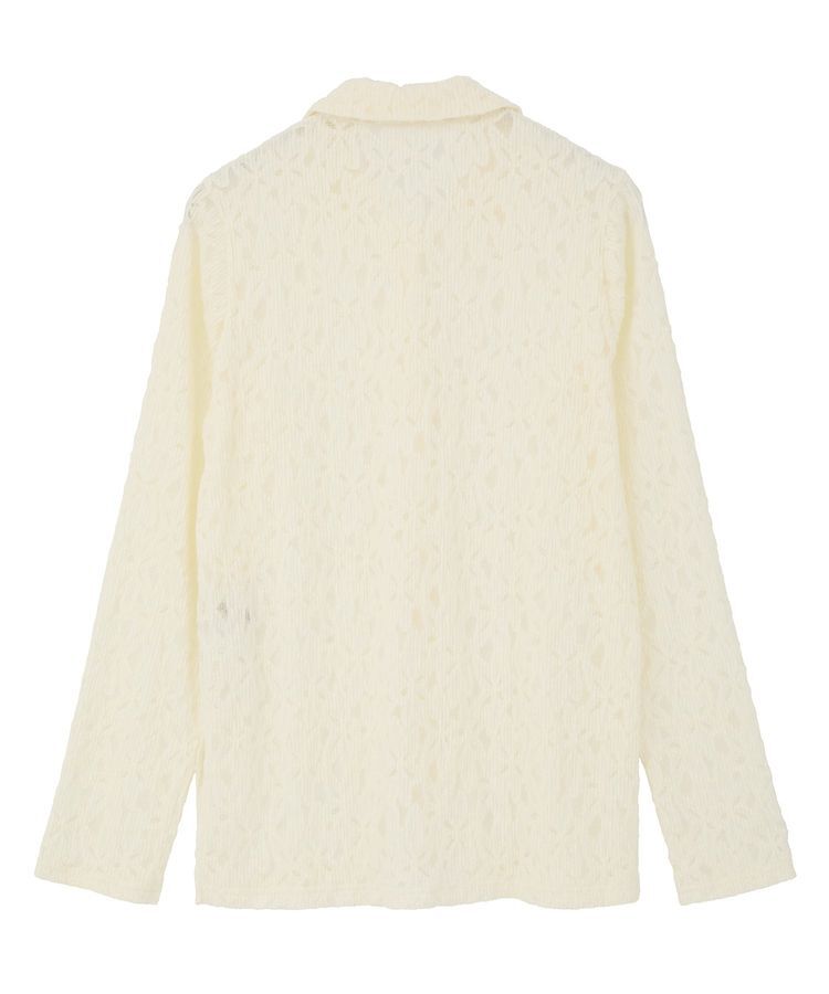 YECCA VECCA「フラワー起毛レースシャツ」|シャツ・ブラウス|