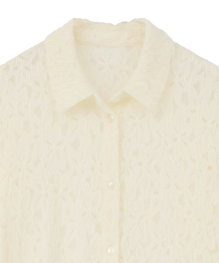 YECCA VECCA「フラワー起毛レースシャツ」|シャツ・ブラウス|