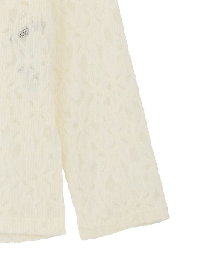 YECCA VECCA「フラワー起毛レースシャツ」|シャツ・ブラウス|