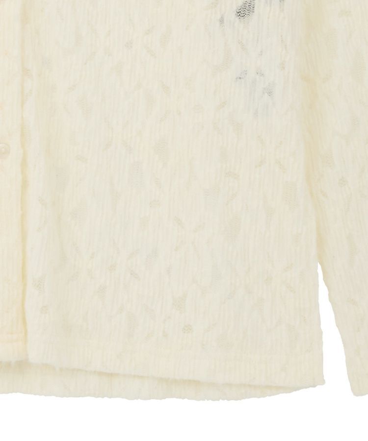 YECCA VECCA「フラワー起毛レースシャツ」|シャツ・ブラウス|