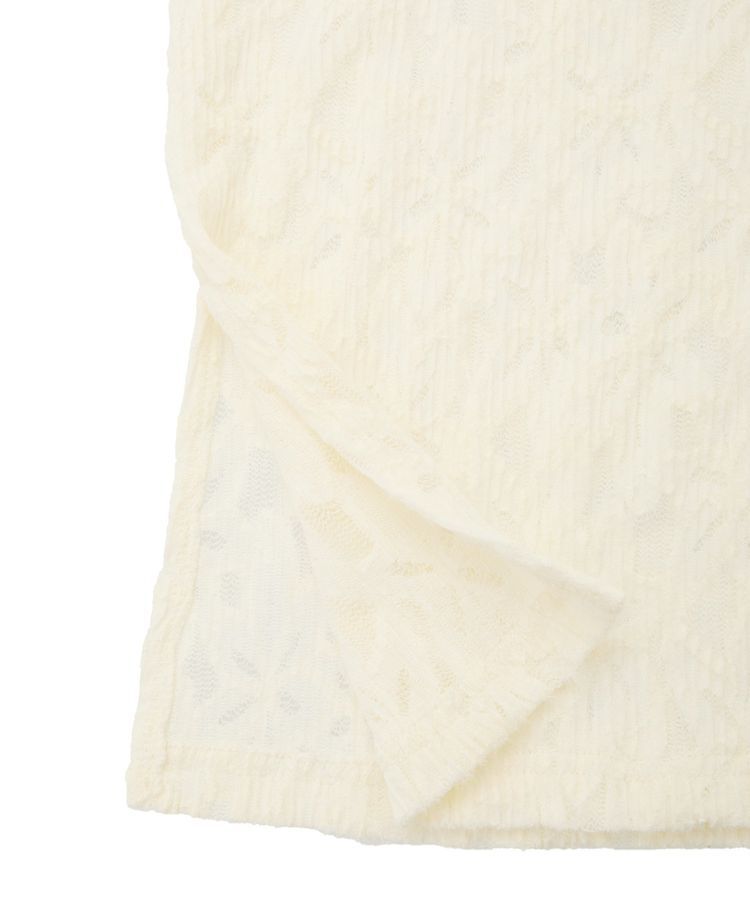 YECCA VECCA「フラワー起毛レースシャツ」|シャツ・ブラウス|