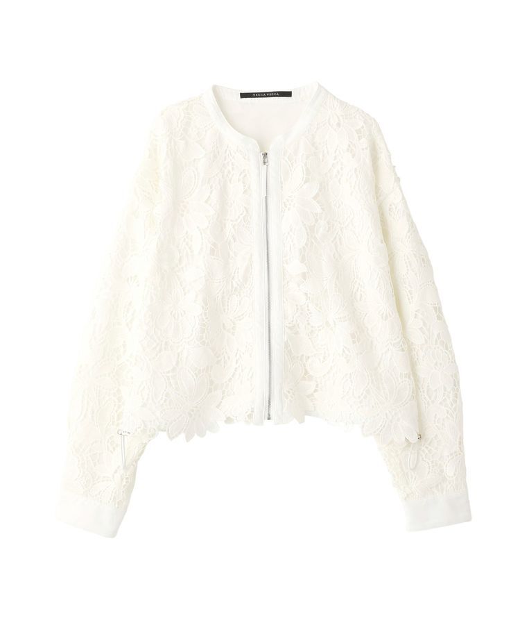 YECCA VECCA「レースブルゾン」|ブルゾン・スタジャン|