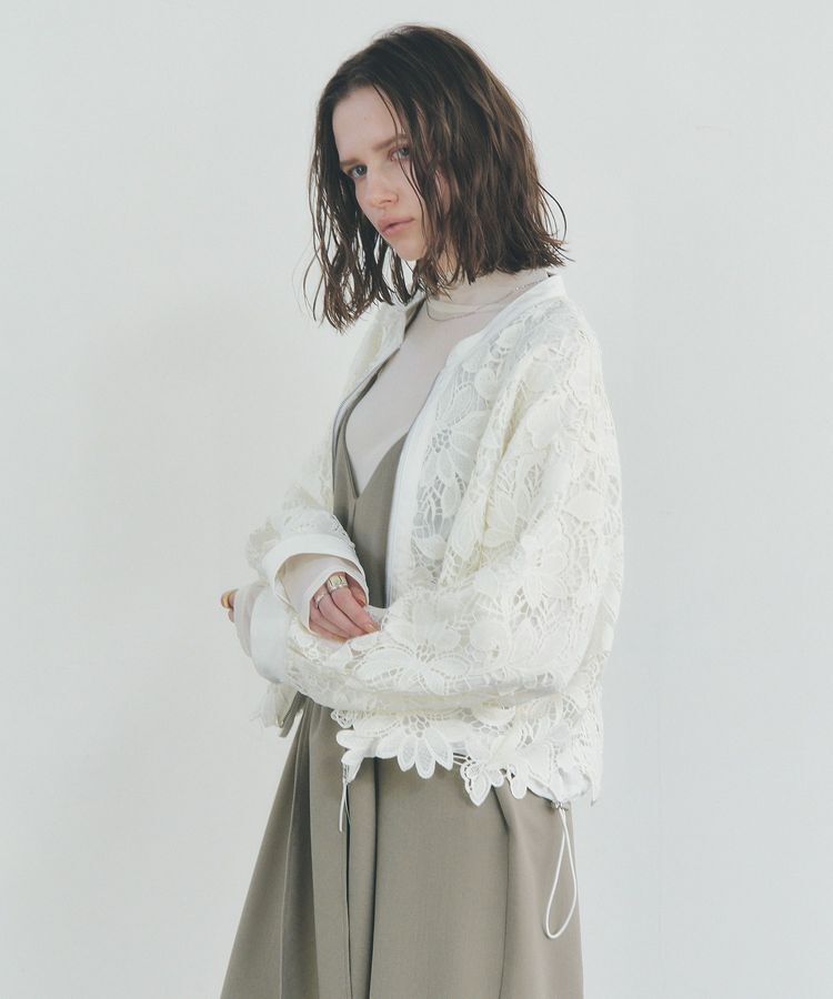 YECCA VECCA「レースブルゾン」|ブルゾン・スタジャン|