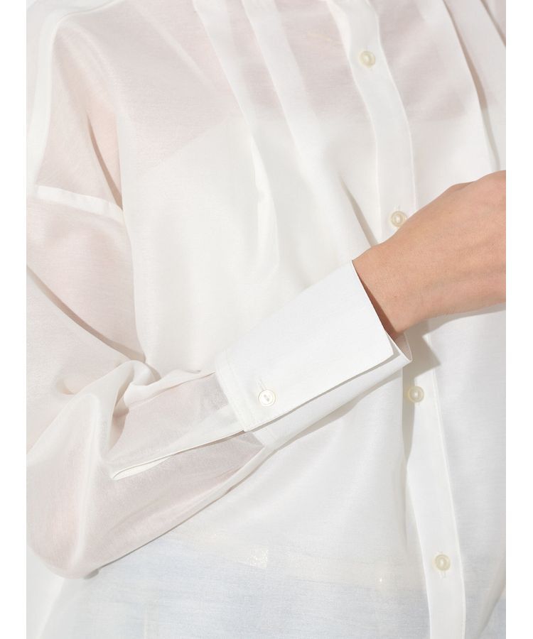 GARAGE OF GOOD CLOTHING「オーガンジースタンドカラーシャツ」|シャツ・ブラウス|