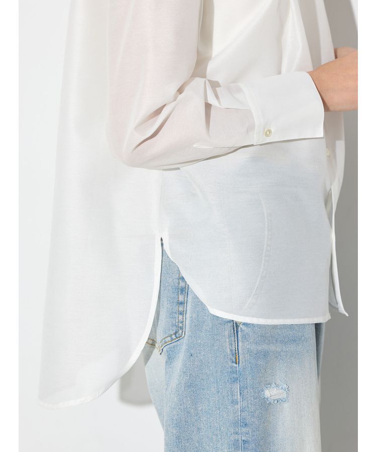 GARAGE OF GOOD CLOTHING「オーガンジースタンドカラーシャツ」|シャツ・ブラウス|