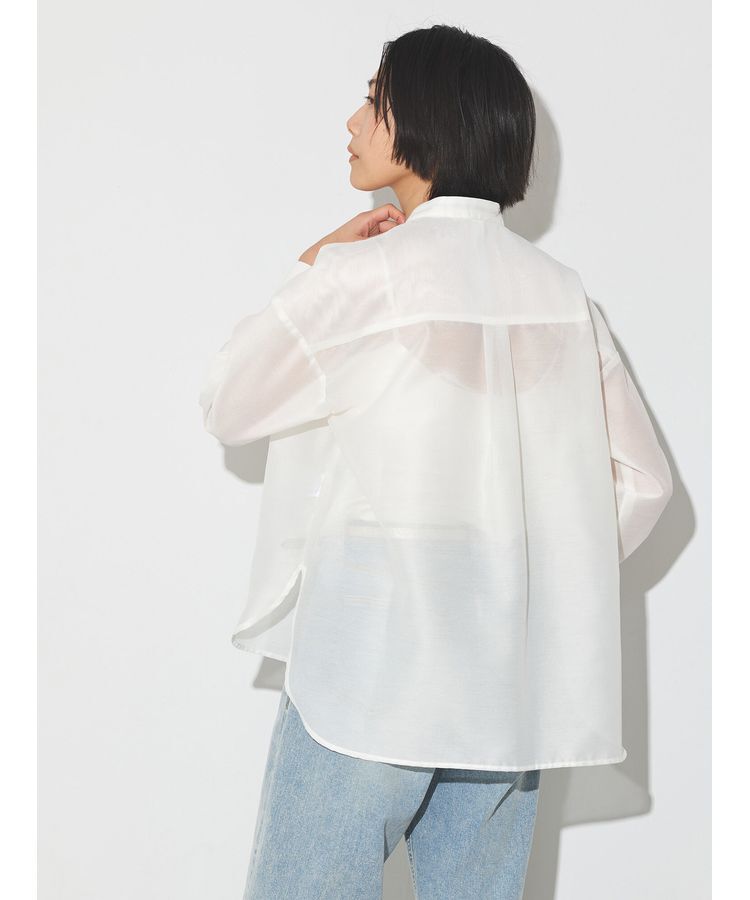 GARAGE OF GOOD CLOTHING「オーガンジースタンドカラーシャツ」|シャツ・ブラウス|