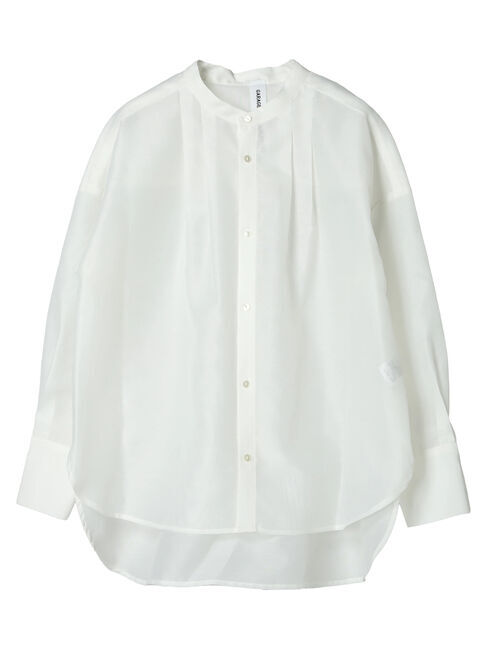 GARAGE OF GOOD CLOTHING「オーガンジースタンドカラーシャツ」|シャツ・ブラウス|