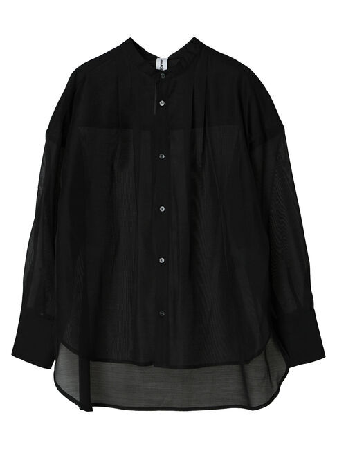 GARAGE OF GOOD CLOTHING「オーガンジースタンドカラーシャツ」|シャツ・ブラウス|