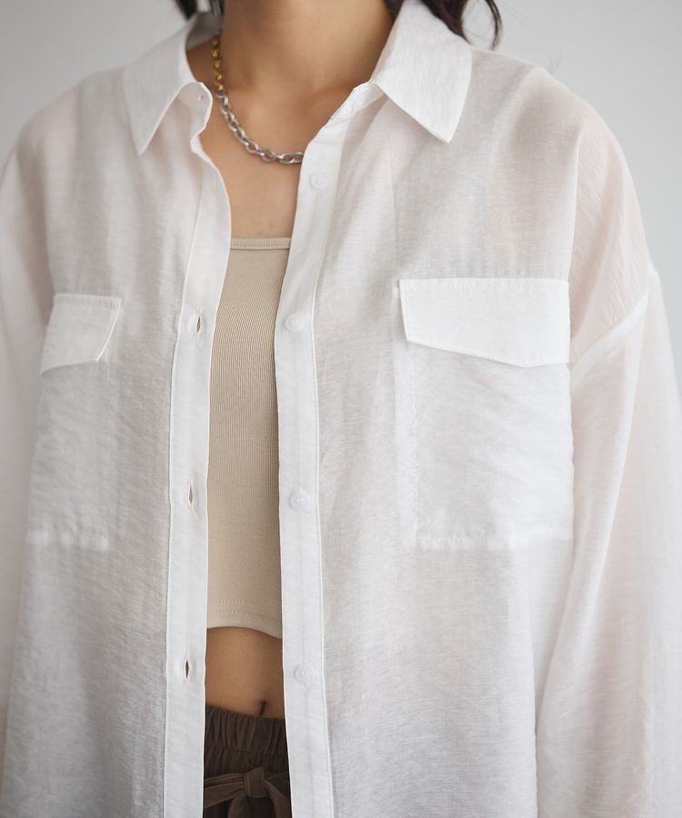 GARAGE OF GOOD CLOTHING「シアーBigシルエットシャツ」|シャツ・ブラウス|