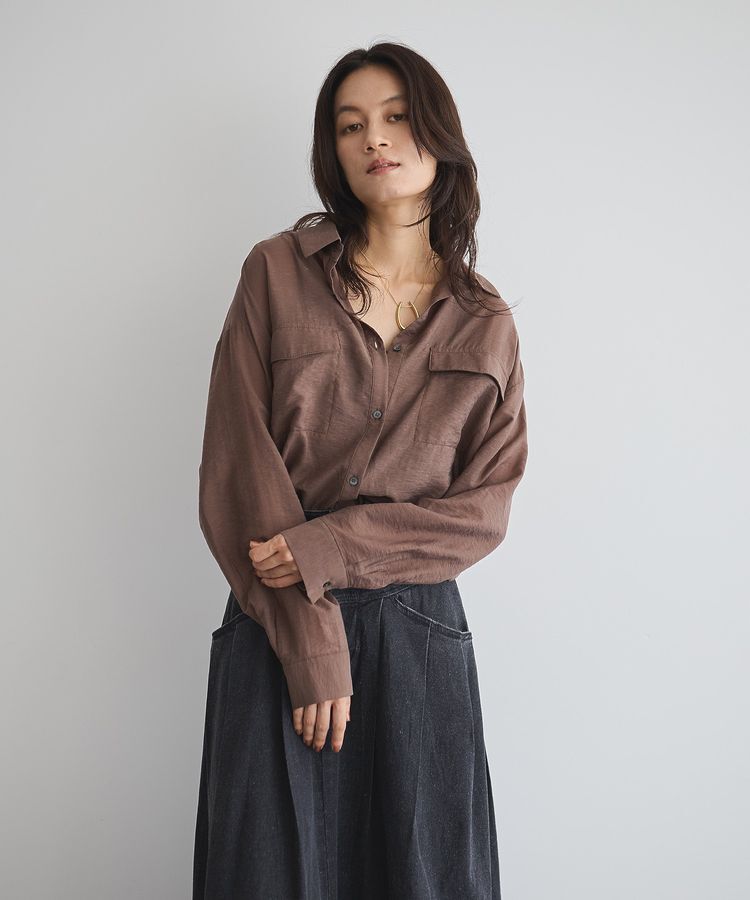 GARAGE OF GOOD CLOTHING「シアーBigシルエットシャツ」|シャツ・ブラウス|Brown