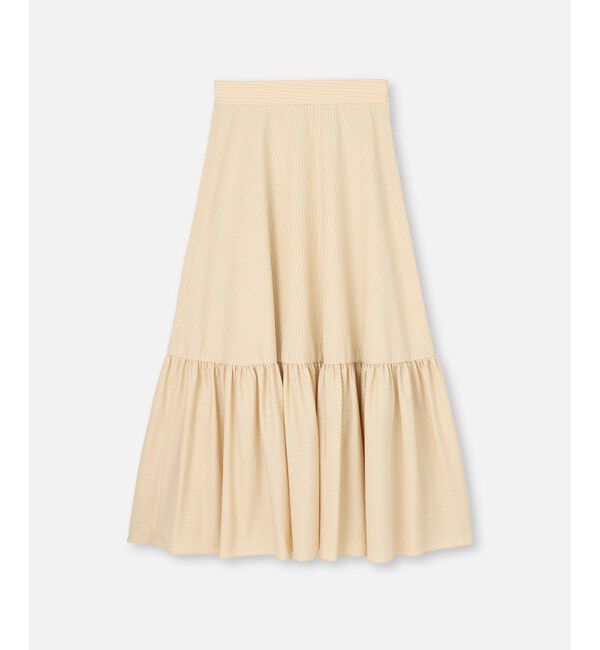 allureville「【セットアップ対応可能】ストライプアシメギャザースカート」|スカート|