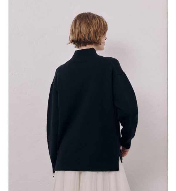 allureville「シャギーラメロゴインターシャプルオーバー」|ニット・セーター|