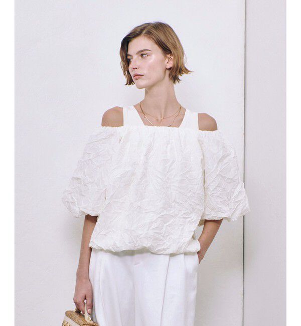 allureville「クリンクルワッシャーオフショルブラウス」|シャツ・ブラウス|