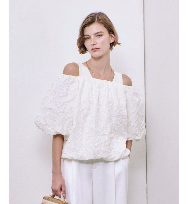 allureville「クリンクルワッシャーオフショルブラウス」|シャツ・ブラウス|