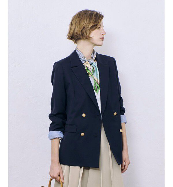 allureville「ウールギャバジンテーラードジャケット」|テーラードジャケット|