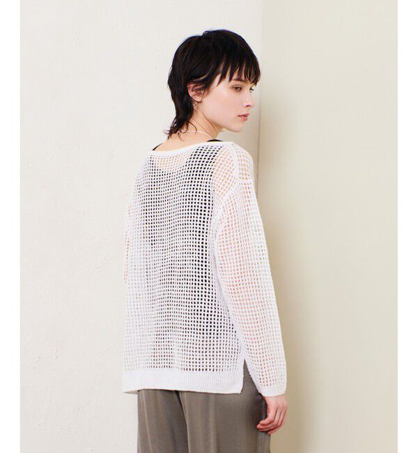 allureville「リネンコードメッシュプルオーバー」|ニット・セーター|