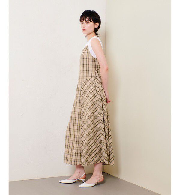 allureville「チェックバックコンシャスキャミワンピース」|ワンピース|