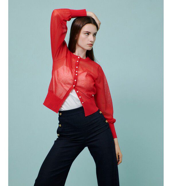 allureville「◇ シアーラミー混カーディガン」|カーディガン|