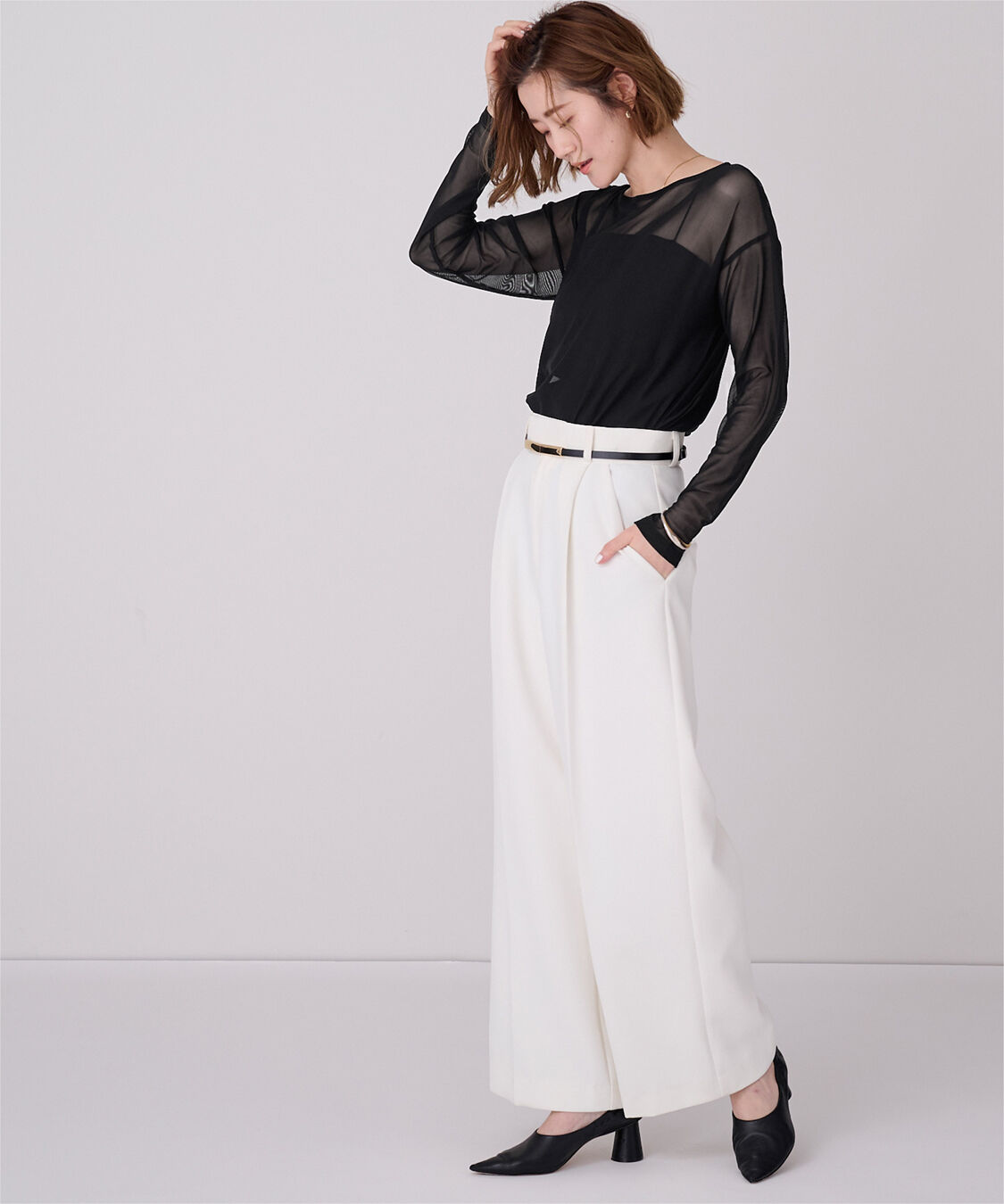 ur's「シアーボートネックプルオーバー」|Tシャツ・カットソー|