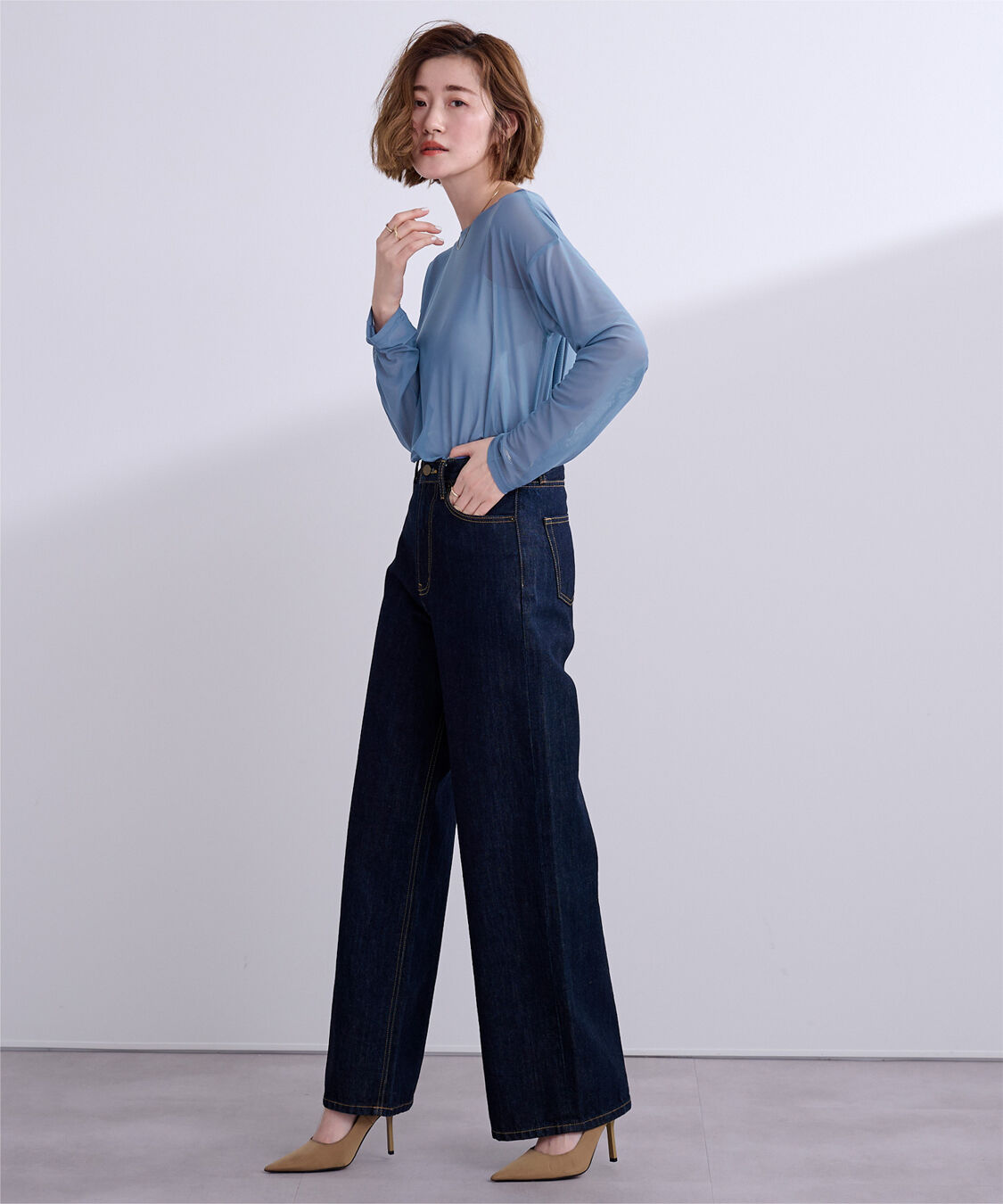 ur's「シアーボートネックプルオーバー」|Tシャツ・カットソー|