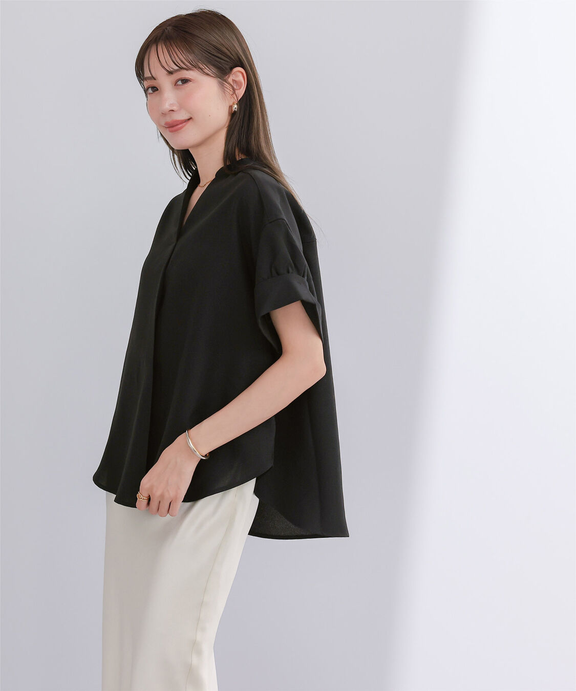 ur's「リネンライクワイドスリーブスキッパーシャツ」|シャツ・ブラウス|