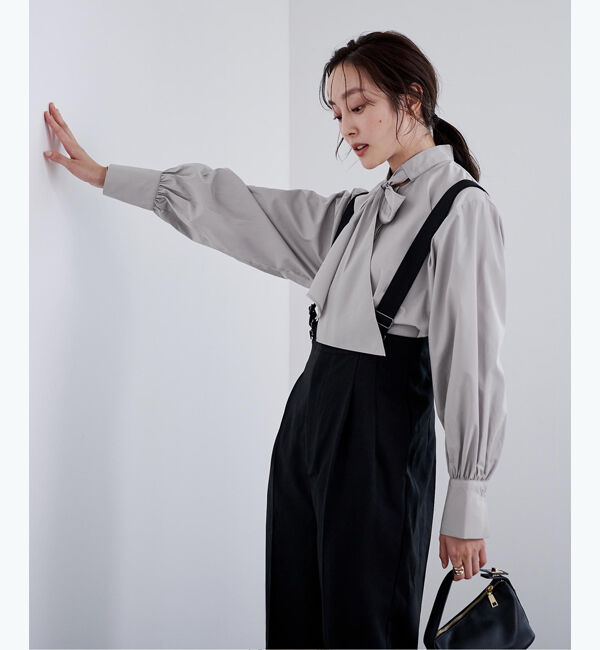 ur's「プチハイネックボウタイブラウス」|シャツ・ブラウス|