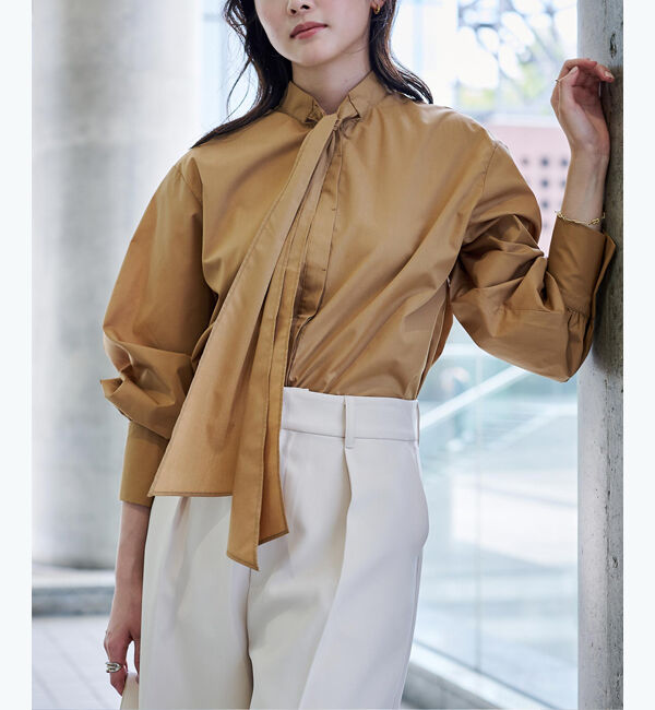 ur's「プチハイネックボウタイブラウス」|シャツ・ブラウス|