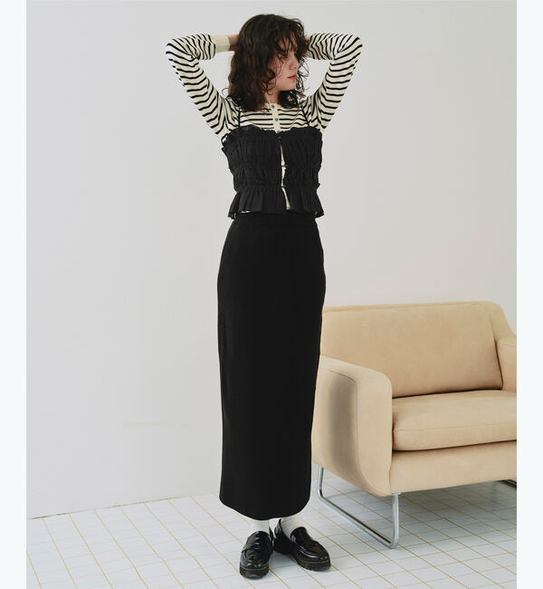 titivate「シャーリングフリルビスチェキャミソール」|キャミソール|