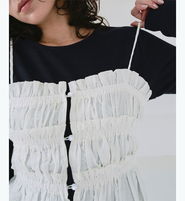 titivate「シャーリングフリルビスチェキャミソール」|キャミソール|