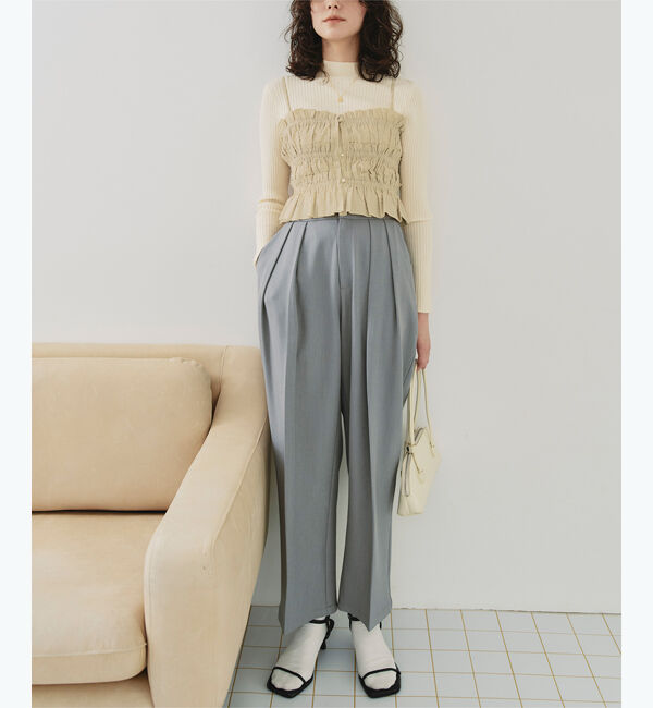 titivate「シャーリングフリルビスチェキャミソール」|キャミソール|