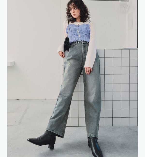 titivate「シャーリングフリルビスチェキャミソール」|キャミソール|