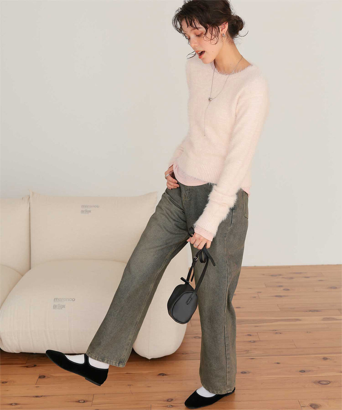 titivate「ワイドデニムパンツ」|デニム|