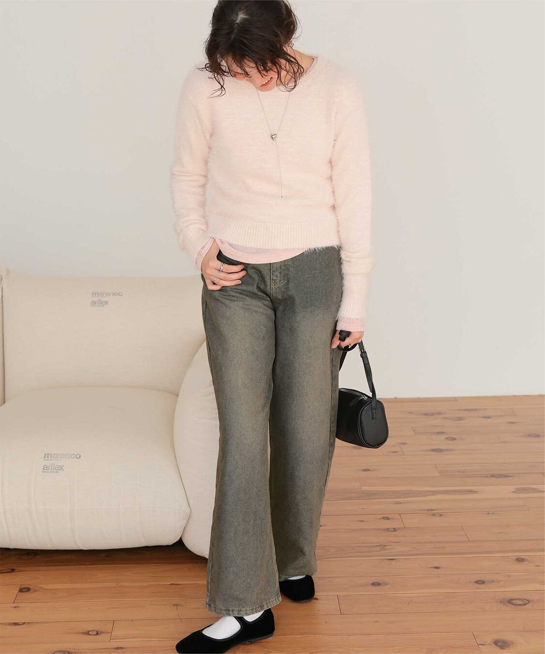 titivate「ワイドデニムパンツ」|デニム|