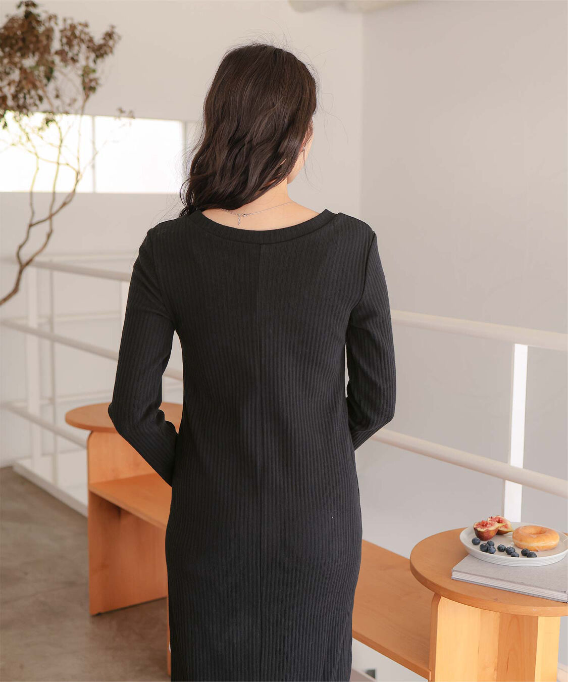 titivate「クルーネックリブワンピース」|ワンピース|