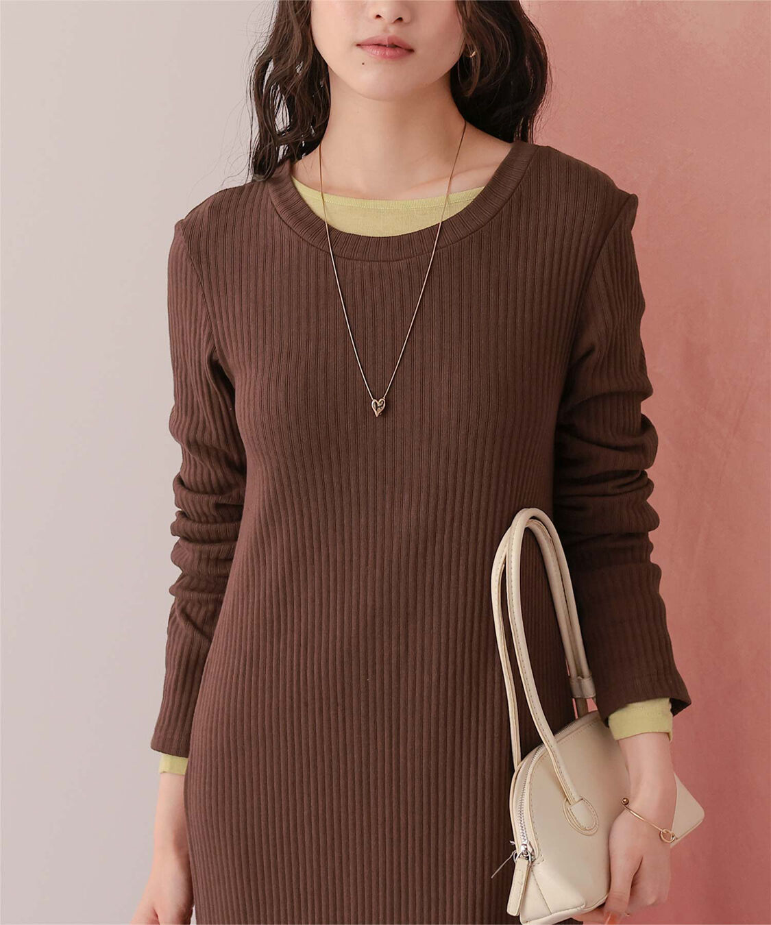 titivate「クルーネックリブワンピース」|ワンピース|