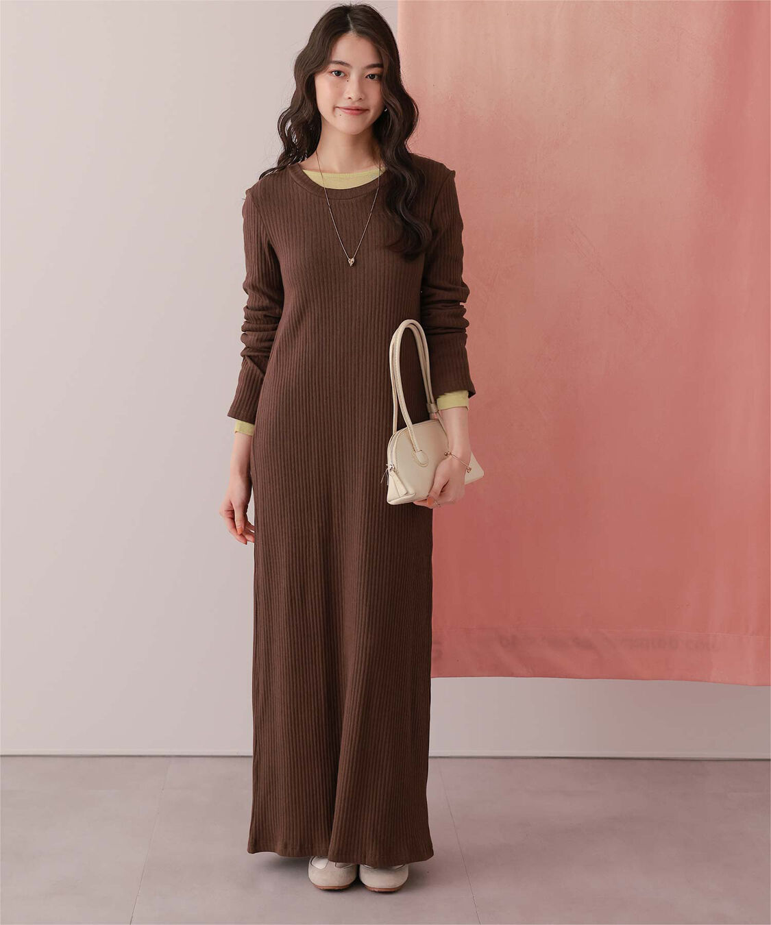 titivate「クルーネックリブワンピース」|ワンピース|