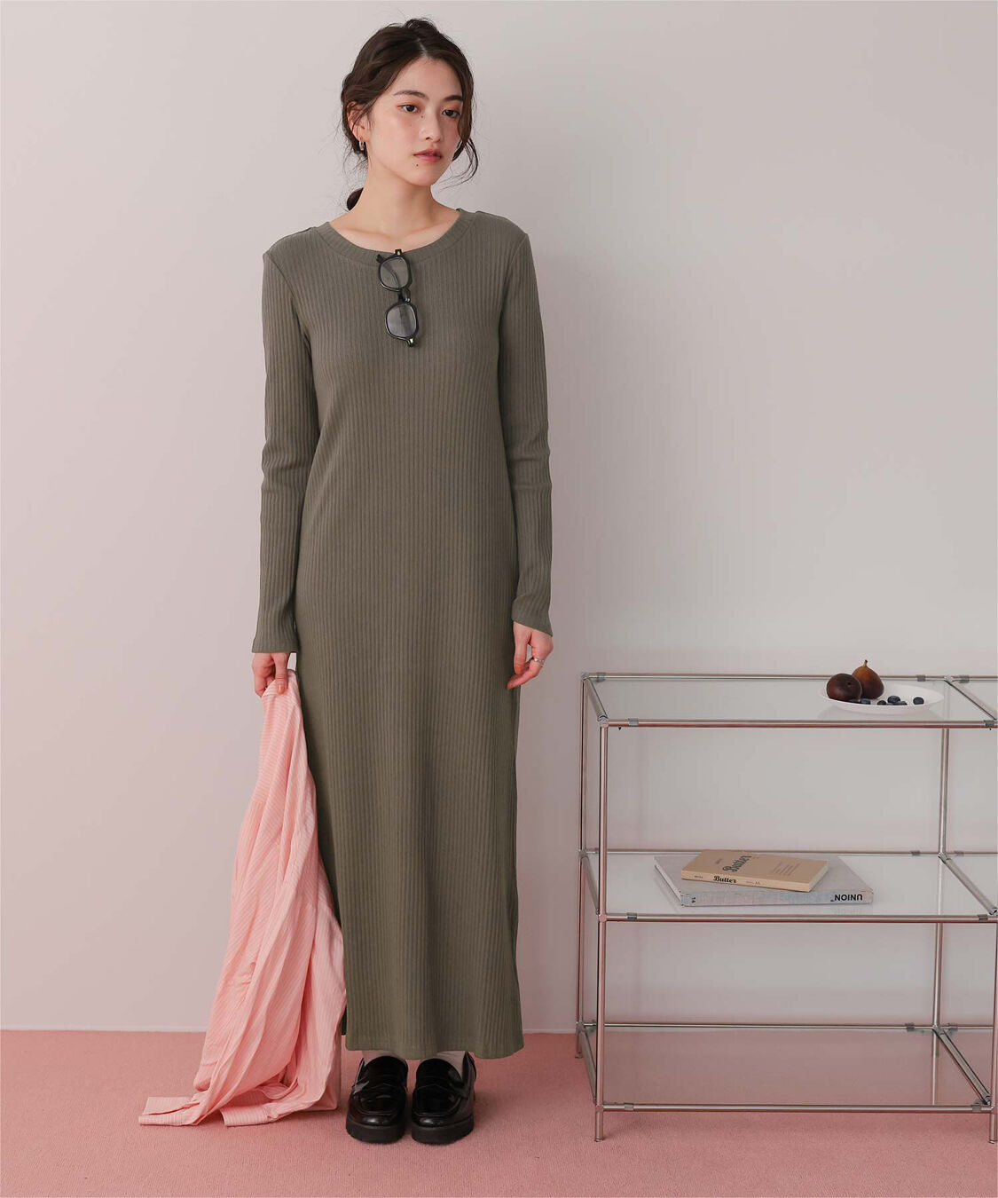 titivate「クルーネックリブワンピース」|ワンピース|