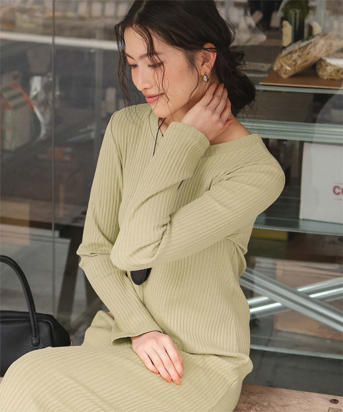 titivate「クルーネックリブワンピース」|ワンピース|