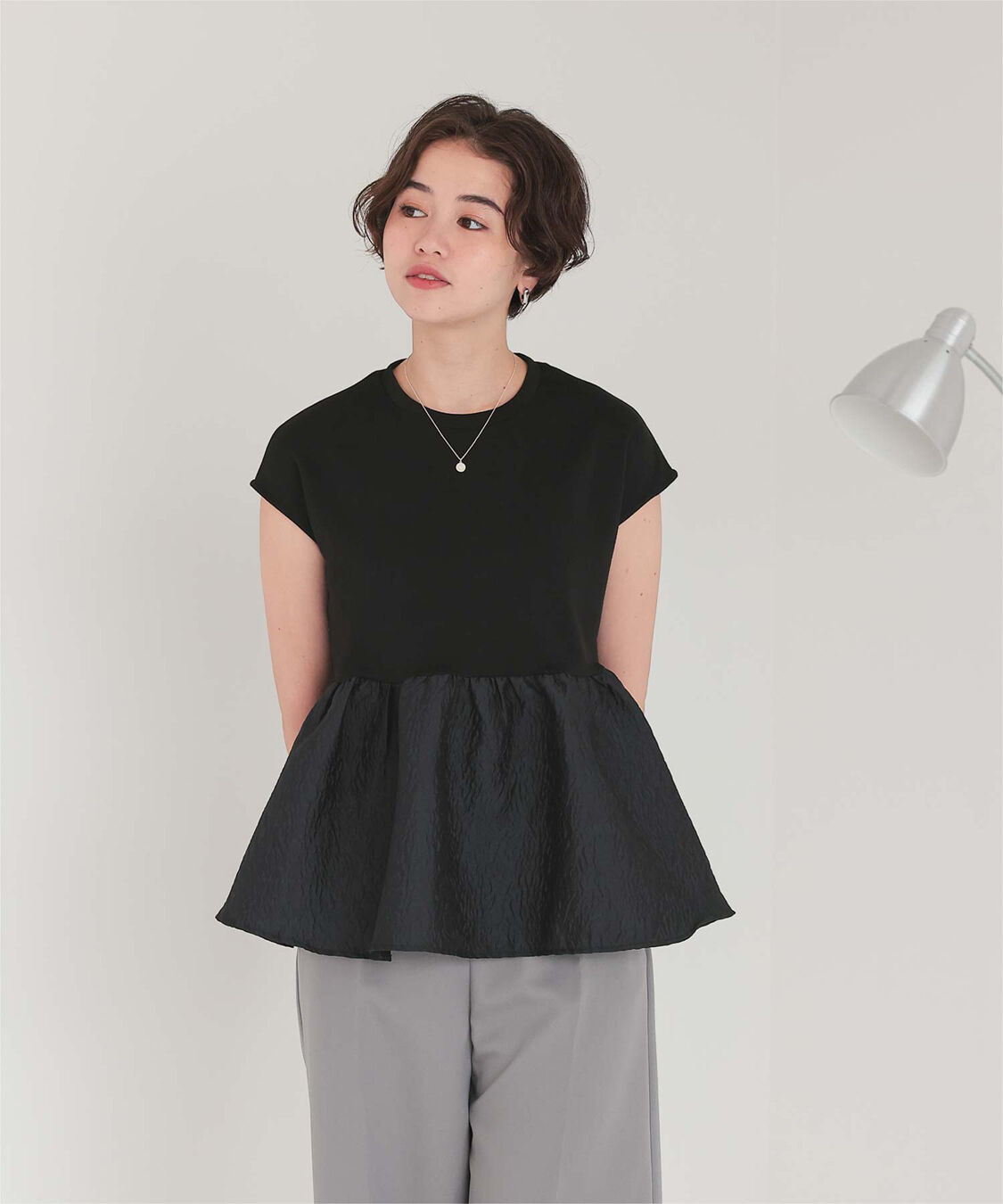 titivate「シアージャガードドッキングトップス」|Tシャツ・カットソー|