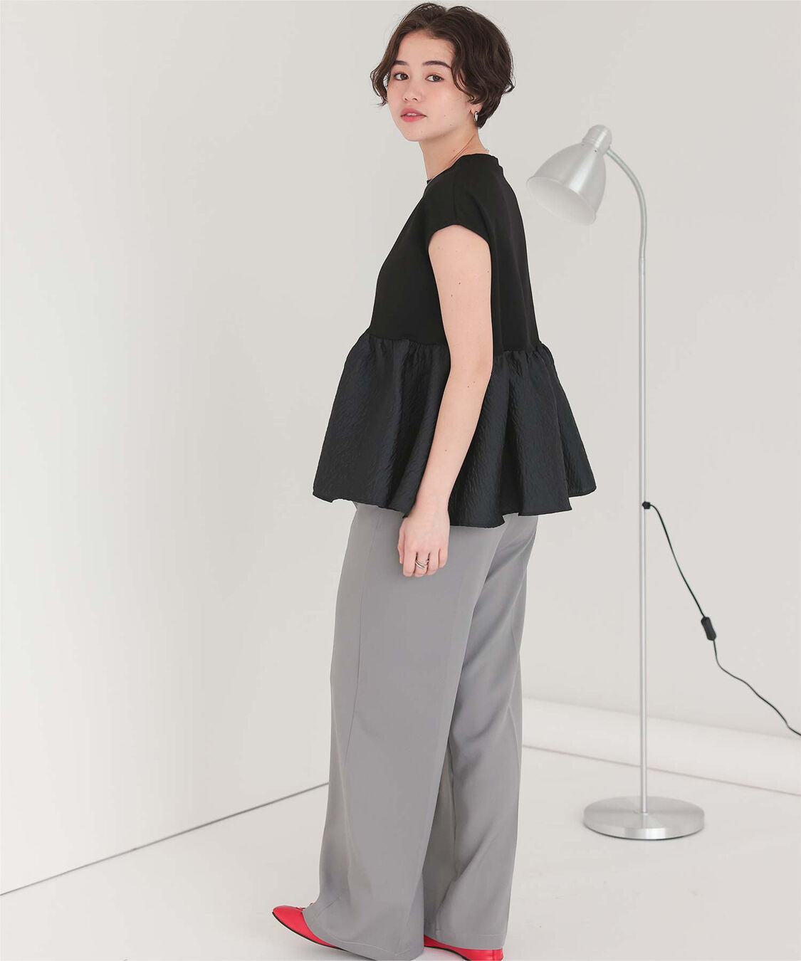 titivate「シアージャガードドッキングトップス」|Tシャツ・カットソー|