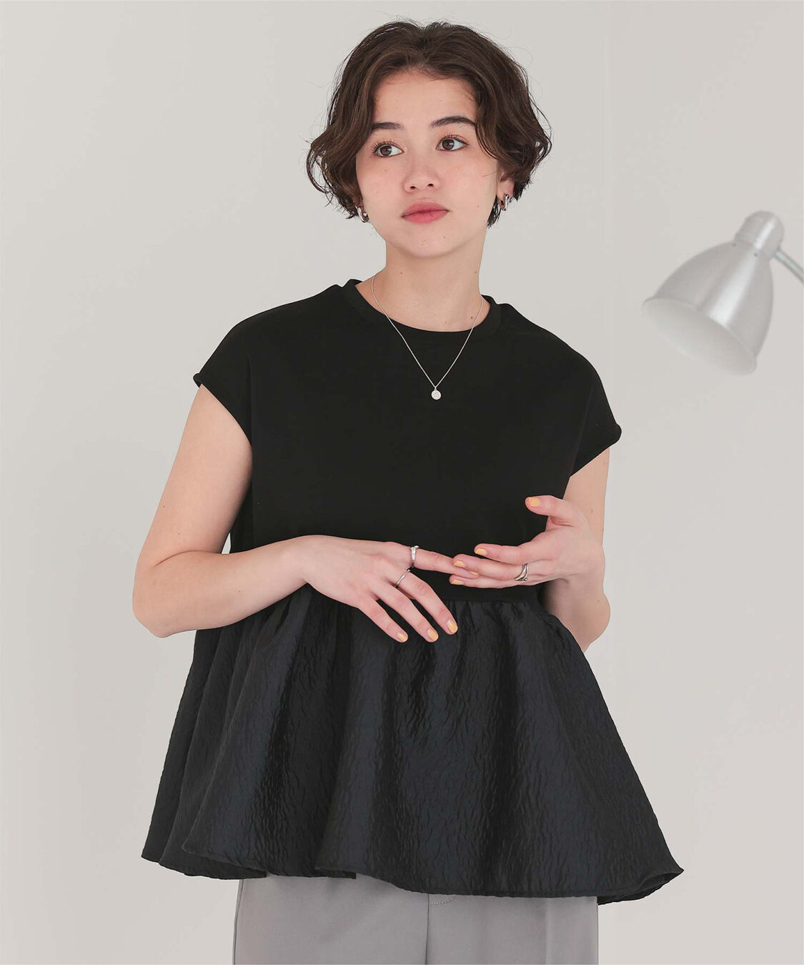 titivate「シアージャガードドッキングトップス」|Tシャツ・カットソー|