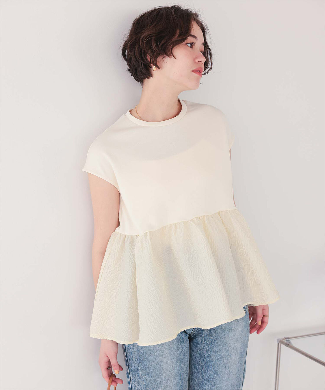 titivate「シアージャガードドッキングトップス」|Tシャツ・カットソー|