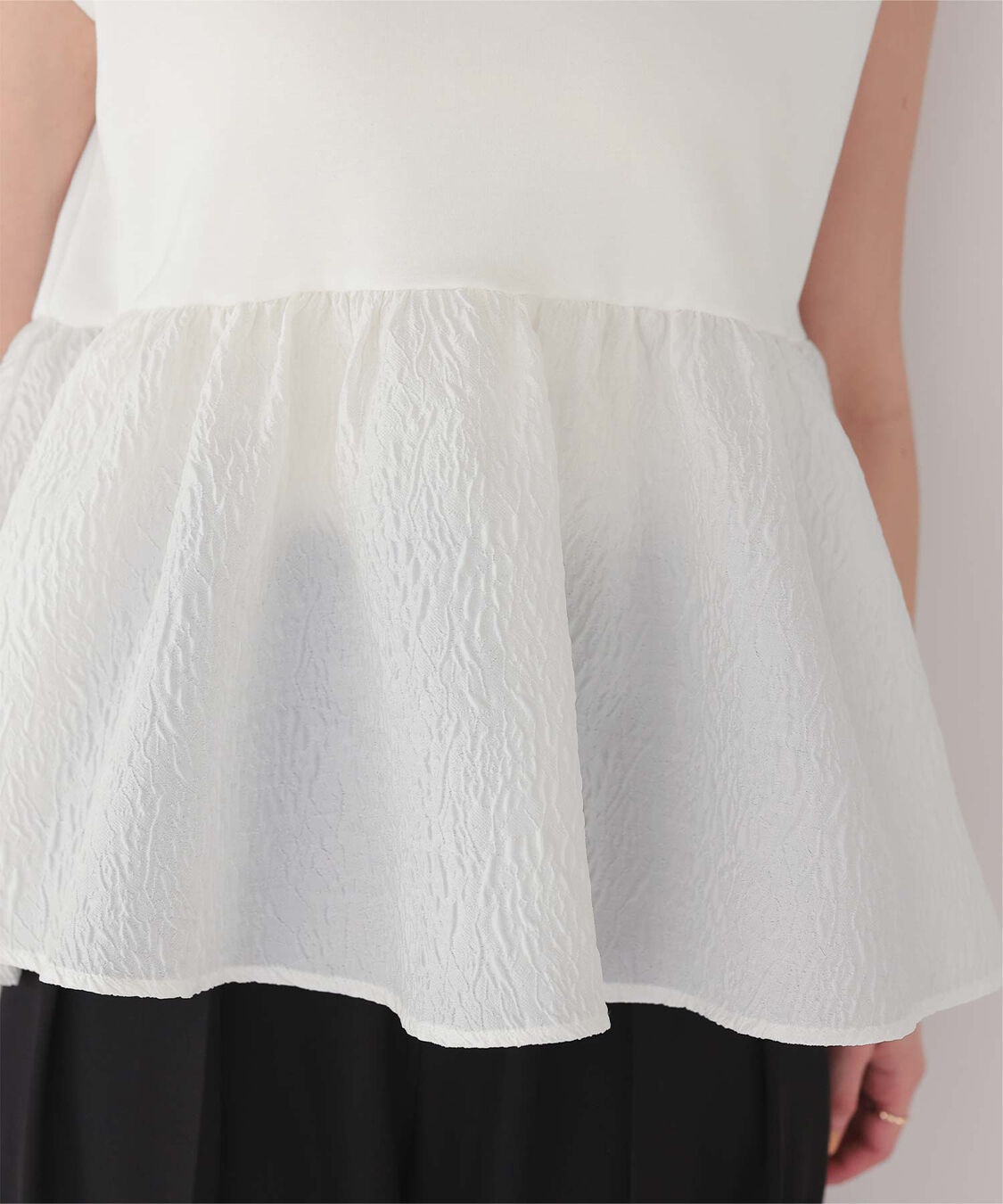 titivate「シアージャガードドッキングトップス」|Tシャツ・カットソー|