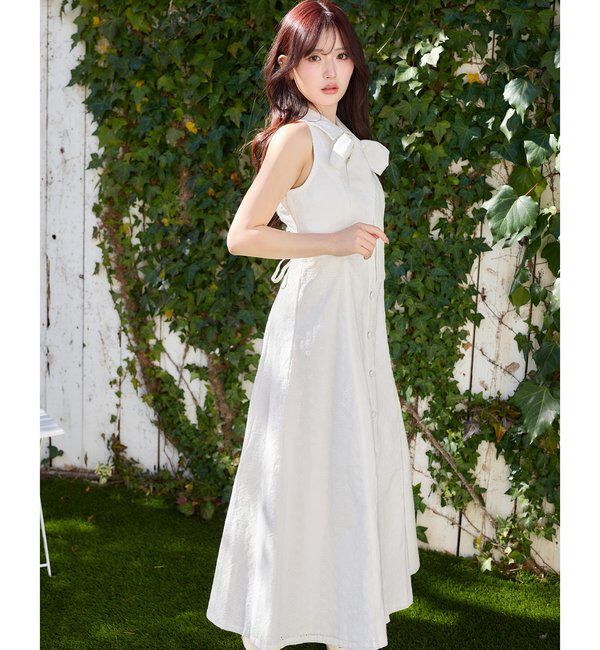  「【Denim Collection】ボレロセットサイドカットロングワンピ」|ワンピース|