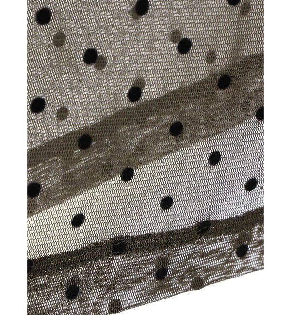 mizuiro ind「mizuiro ind メッシュドットクルーネックプルオーバー」|シャツ・ブラウス|