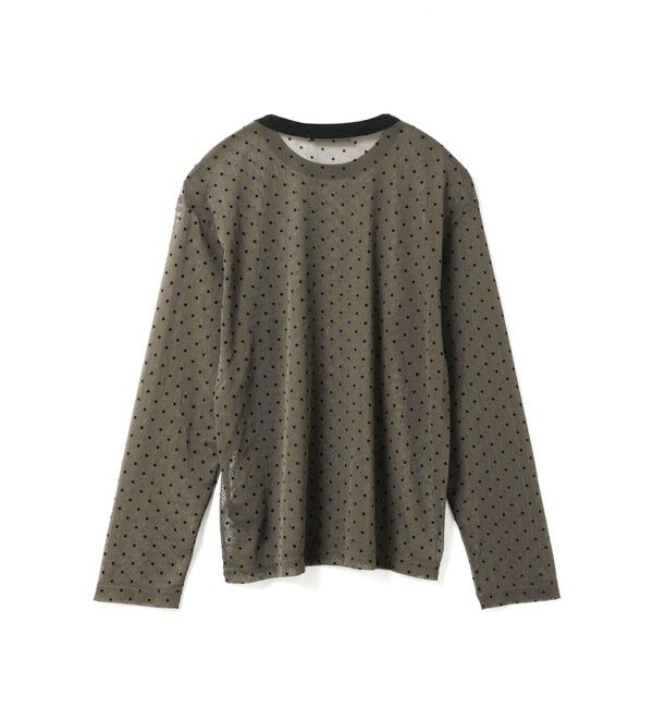mizuiro ind「mizuiro ind メッシュドットクルーネックプルオーバー」|シャツ・ブラウス|