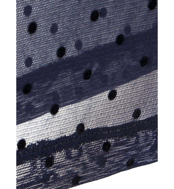 mizuiro ind「mizuiro ind メッシュドットクルーネックプルオーバー」|シャツ・ブラウス|