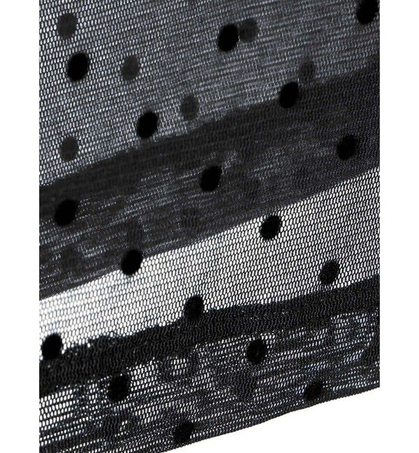 mizuiro ind「mizuiro ind メッシュドットクルーネックプルオーバー」|シャツ・ブラウス|